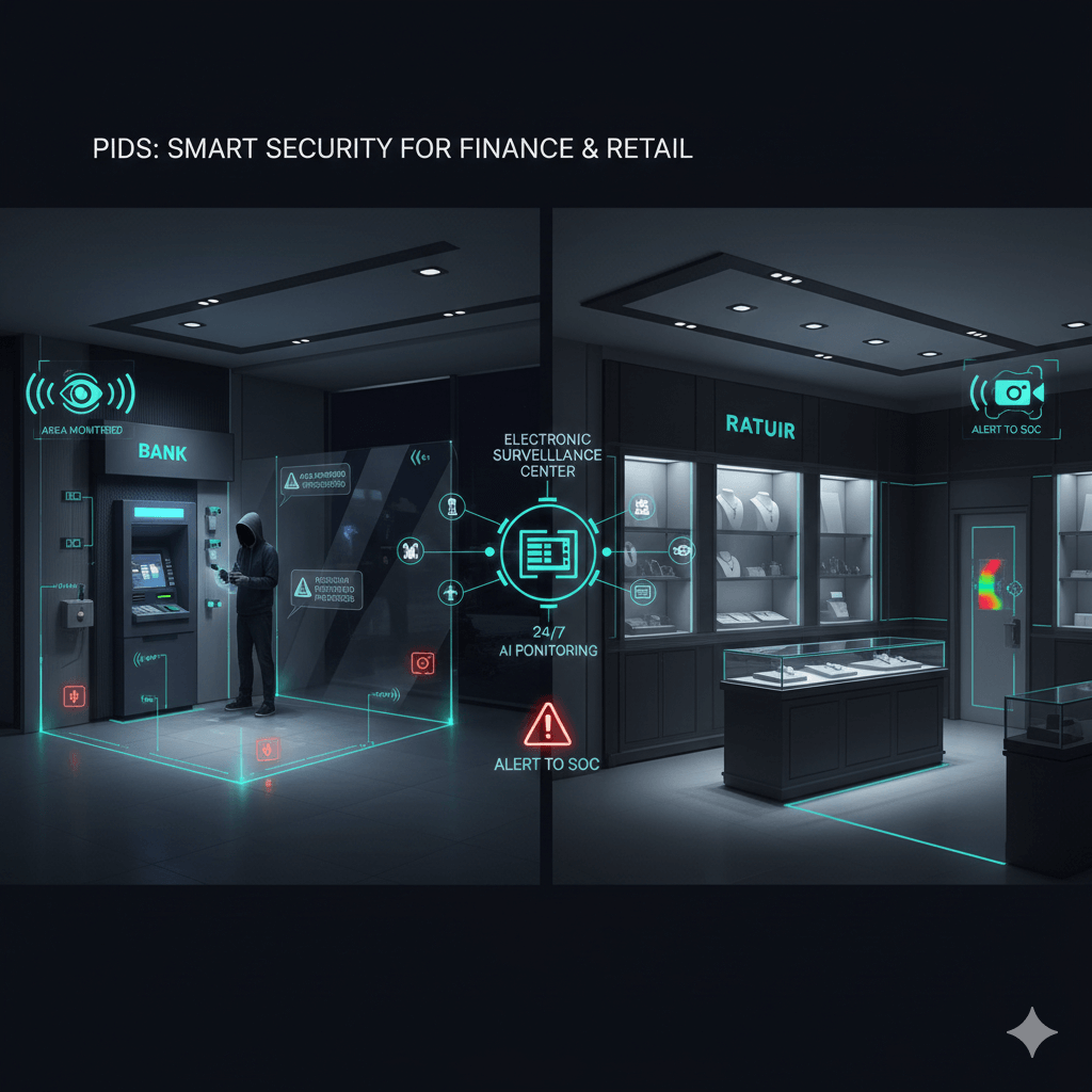Hệ thống PIDS Tài chính & Bán lẻ, PIDS bảo vệ tại ATM, Chi nhánh ngân hàng, Bảo hiểm Hệ thống PIDS Tài chính & Bán lẻ, PIDS bảo vệ tại ATM, Chi nhánh ngân hàng, Bảo hiểm