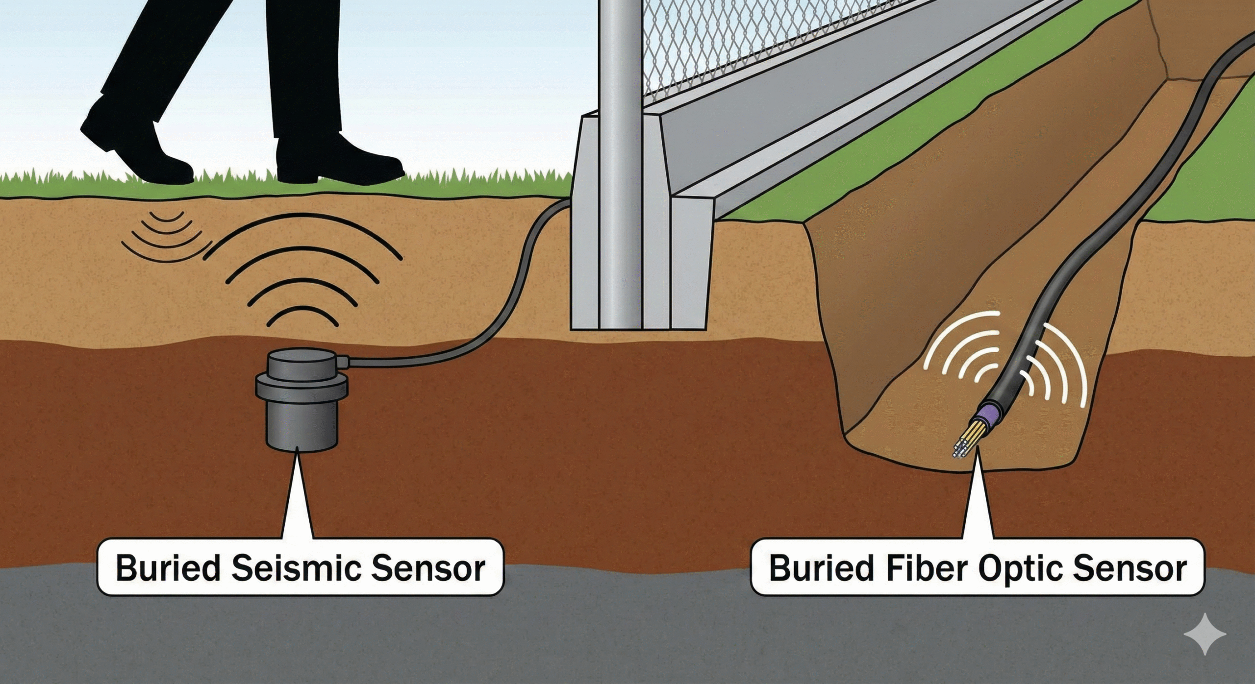 Peritech, Cảm biến chôn ngầm, cảm biến quang chôn ngầm