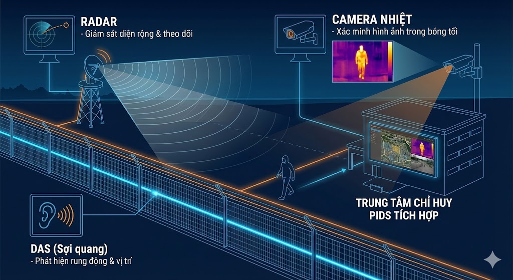 DAS vs Radar vs Camera Nhiệt trong Giải pháp PIDS