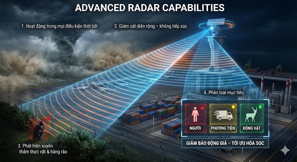 Radar PIDS, Khả năng của Radar trong hệ thống PIDS Radar PIDS, Khả năng của Radar trong hệ thống PIDS