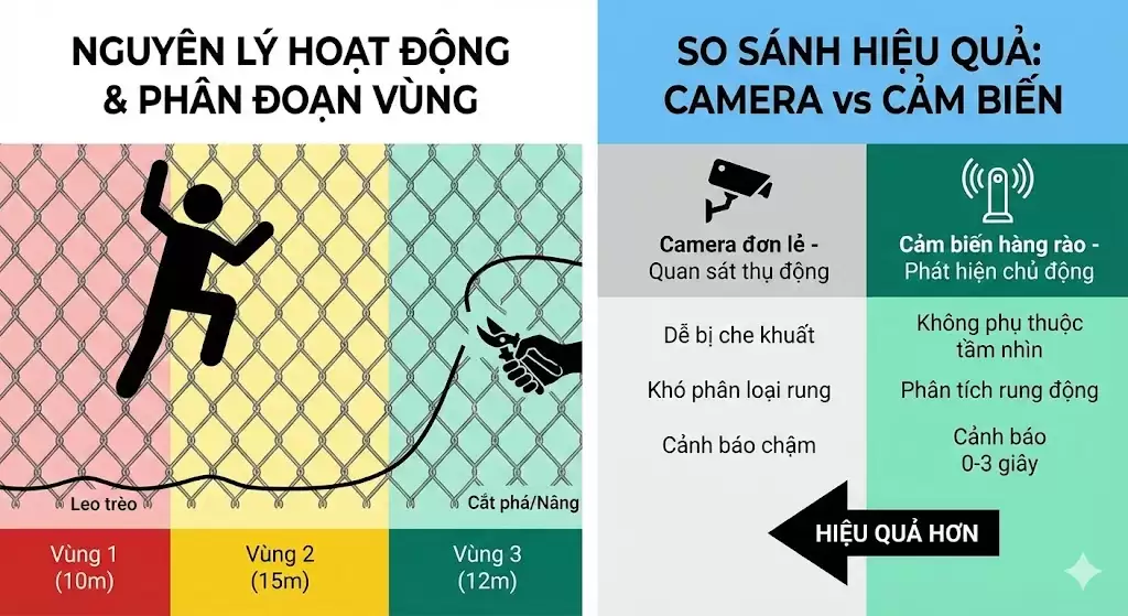 Cảm biến rung hàng rào: giải pháp phát hiện xâm nhập