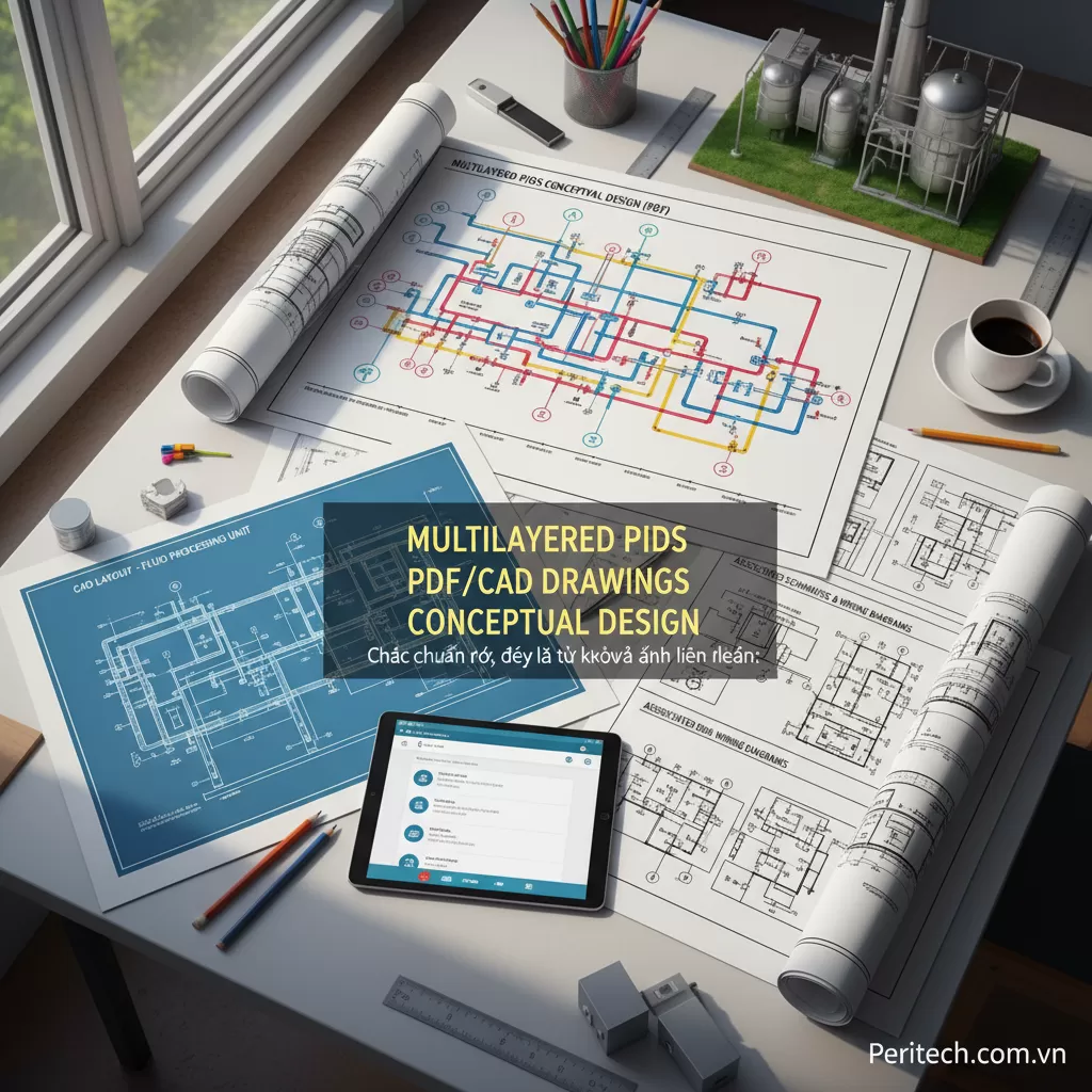 Bản vẽ nguyên lý PIDS đa lớp (PDF/CAD) - Bản vẽ nguyên