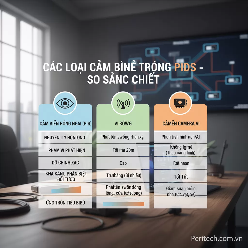 loại cảm biến - * Infographic so sánh cảm biến