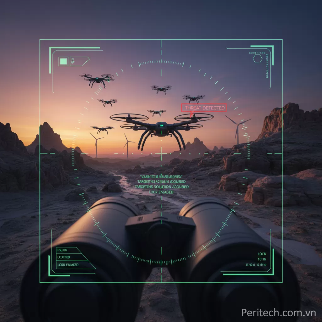 •Drone Anti-UAV Mối - * Tầm ngắm điện tử