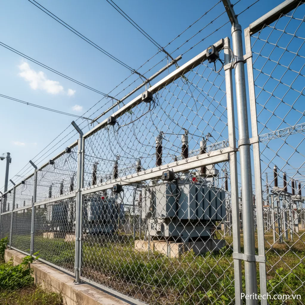 PIDS Trạm điện, - Cảm biến hàng rào trạm